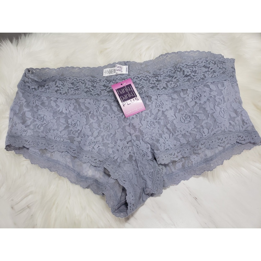 NEW 3X Hanky‎ Panky Women's Signature Lace Plus Size Boyshorts panty